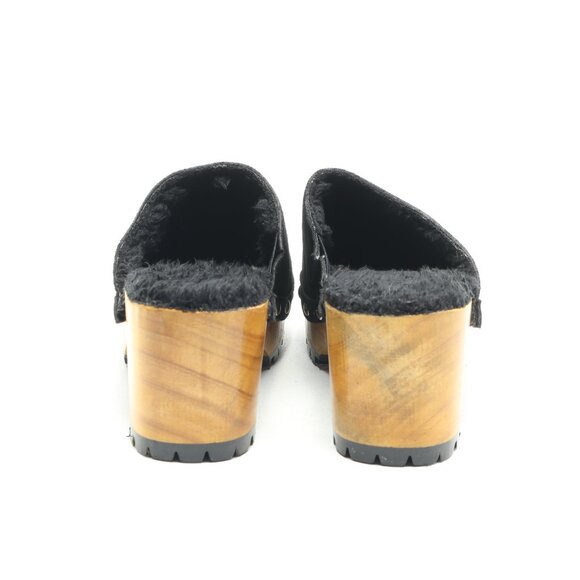 Rag & Co Tulley Suede Leather Mules Clogs Women US6 EU37 Black - Picture 9 of 17